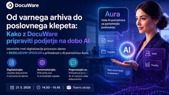 Od varnega arhiva do poslovnega klepeta: Kako z DocuWare pripraviti podjetje na dobo AI